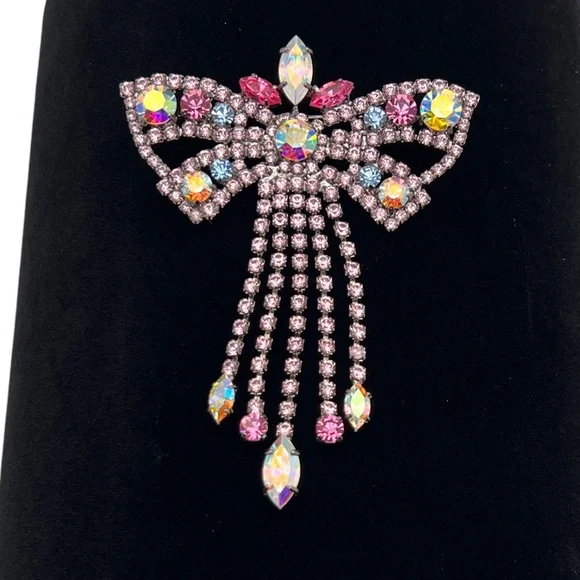 🔶NICKY BUTLER FASHION COLLECTIBLE Crystal Butterfly Bow Brooch ONE OF A KIND NB - Picture 6 of 13